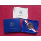 США 50 центов 1/2 доллара 1986 Нация эмигрантов, двор S, Proof (капсула, сертификат, коробка)