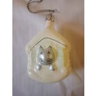 Винтажная новогодняя игрушка Кошкин дом