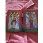 Икона складень деревянный святая седмица царская семья