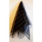 Новый шейный платок, капроновый, черный с люрексом. 72х75 см.