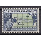 168.BrK. Великобритания. Колонии. Острова Питкэрн. Георг VI. Местные мотивы. 1940 г. 3P. Mi.#5.