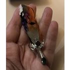 Брошь Кельтский стиль Чертополох Перо Mizpah Англия винтаж