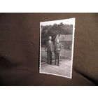 Почтовая карточка военная фотография WW2.Гражданский и солдат.(лот 04)С рубля.