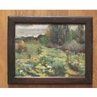 Сидорович И.А. ДВП, масло. 30x40 см. Окрестности Марьиной Горки. 1979 г.