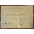 Банкнота 100000 марок 1923 год. Бинген-на-Рейне. Веймарская республика