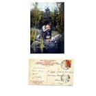 Открытка, почтовая карточка,Старинная, Васнецов "АЛЕНУШКА" прошедшая почту  изд. от 1909г и ранее