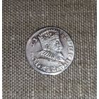 3 гроша 1592 Рига, штемпельный блеск!!!