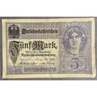 Банкнота 5 марок 1917 год. Германская империя.