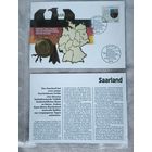 Набор в честь восстановления Германии "1 марка+ конверт +  марка первого дня гашения"Саар"