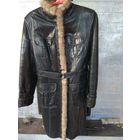 Пальто женское натуральная кожа, мех. Р.46