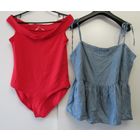 Полосатый Топ под Джинс с Баской Брители на Завязках