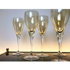 Бокалы для шампанского цветное стекло Чехия винтаж