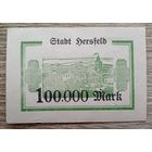 Werty71 Германия 100000 марок 1923 банкнота Бад-Херсфельд Редкий