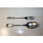 Вилка с ложкой, куча клейм.