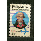 Авиапочта. Национальный герой Филип Мазай. США. 1980. Полная серия 1 марка