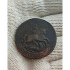 2 копейки 1758 года двойной перечекан