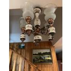 Большая советская люстра-57 см , годов 70-х , снятая в 1991 в райкоме комсомола и пролежавшая в гараже до наших дней-отсюда и состояние!