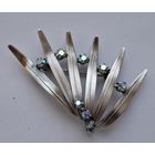 Брошь в форме веера, сияющие кристаллы