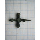 Крестик нательный. Бронза, литье.