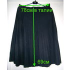 Юбка в складку на резинке черная, р.46-48, б.у