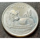 США , 2004     P   Квотер штата Висконсин     ( 1-7-7 )