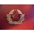 Кокарда ВОЕННОСЛУЖАЩЕГО СРОЧНОЙ СЛУЖБЫ СССР ( реплика)