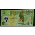 Фиджи 5 долларов ND (2012) UNC пластик полимер