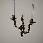Антикварные настенные подсвечники. Бронза, позолота. Франция.