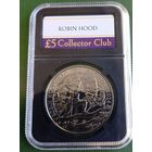 Великобритания 5 фунтов 2024. Мифы и легенды. Робин Гуд. В слабе
