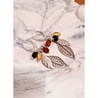 Винтажные серьги с янтарем филигрань скань