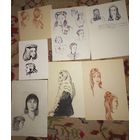 Графика Зарисовка  художника Рисунок персонажей к фильмам 7 ШТ (А24+)