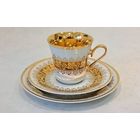 Трио фарфор позолота ручная роспись JSK Made in Czechoslovakia 80-е годы 150 ml.