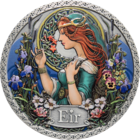 Гана 5 седи 2021г. "Богини здоровья: Эйр". Монета в капсуле; подарочной рамке; сертификат; коробка. СЕРЕБРО 50гр.