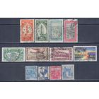 [2812] Французские колонии. 12 гашеных марок. С ДЕФЕКТАМИ.