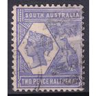 181.Aust. Великобритания. Австралийские штаты. Южная Австралия. Виктория. Стандарт. 1895 г. 2 1/2p. Mi.#76aC.
