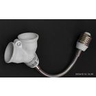 Переходник цоколя Е27 на 2 Е27 гибкий 150мм