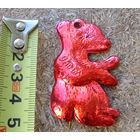 Елочная игрушка СССР . Картонаж . Пластик . Медведь  .