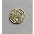 1/2 франка. 1948 г 835пр.,Швейцария.