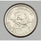 Новая Зеландия 1 шиллинг 1964 г. В холдере