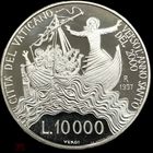 10000 лир 1997 Ватикан крупное серебро - Христос во время шторма на море Галилейском