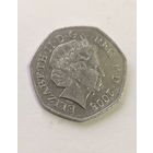 50 пенсов 2008 года Великобритания, королевский герб, не частая!