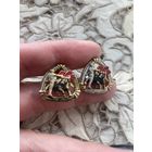 Запонки Дамаскин Тореадор Бык Испания 50-е