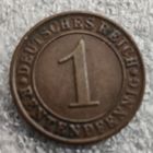 Германия 1 рентенпфенниг  1924 г.  Веймарская республика (рентенмарка)
