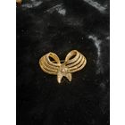 Брошь позолоченная бантик Чехословакия СССР