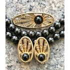 Клипсы и брошь комплект