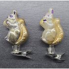 Елочная игрушка Белка Сказка о царе Салтане винтаж СССР 2шт