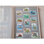 Марки Польша динозавры доисторическая фауна