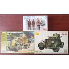 3 сборных модели 1/35: Бронеавтомобили и экипаж ВОВ. Красная Армия.