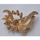 Брошь с кристаллами. Металл