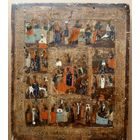 Икона Праздники. Размеры 35,5 х 29,5 х 2,4.